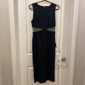 Lulus Not Meshing Around Black Cutout Bodycon Midi Dress medium
